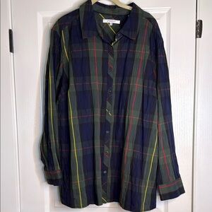 Plaid Button-Up Shirt